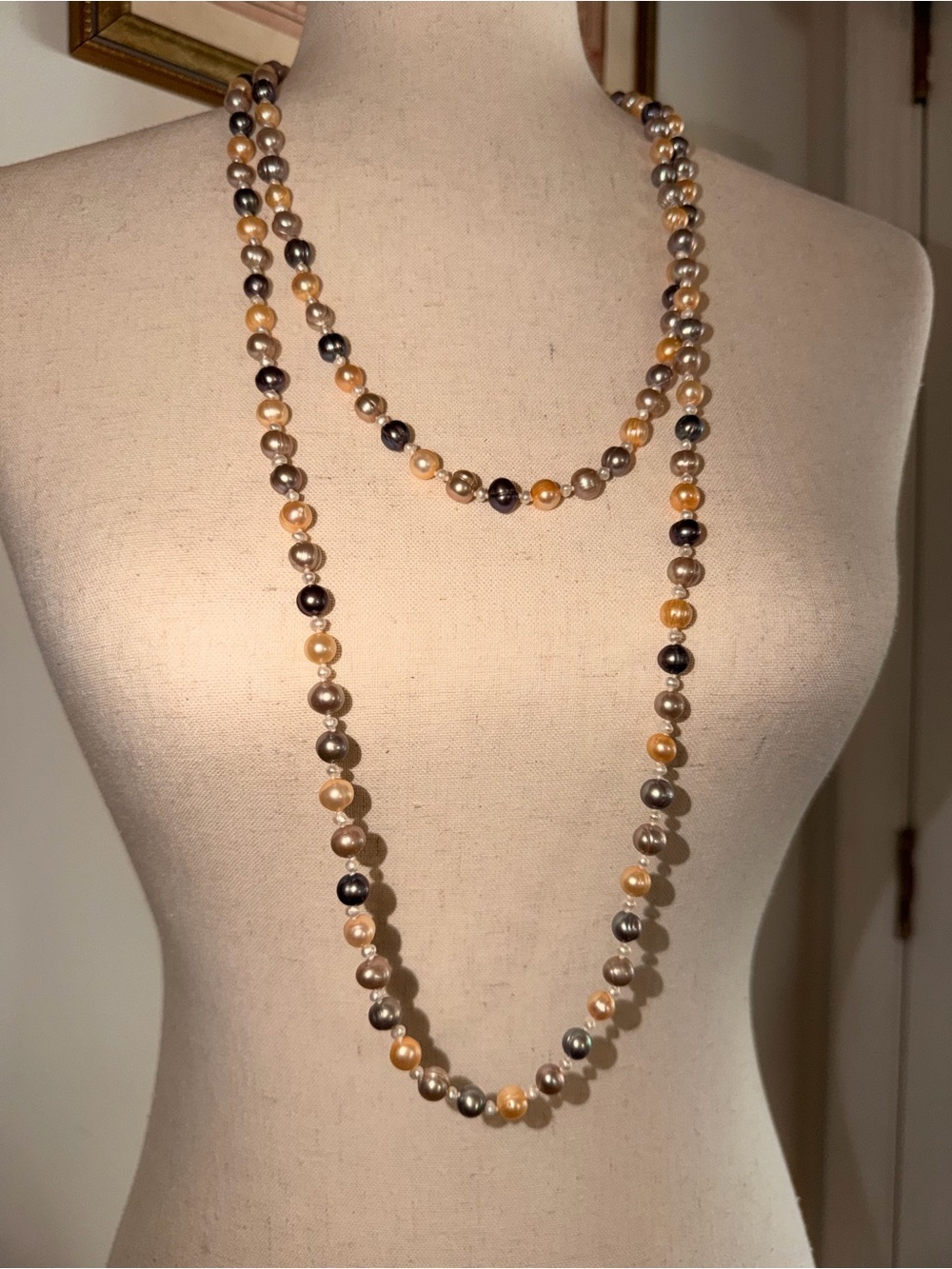 63”! Honora Multi Color Strand Pearls